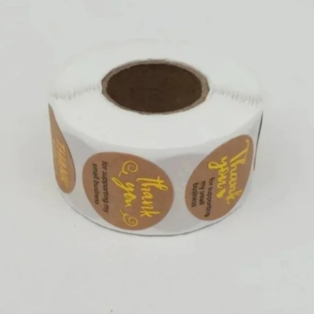 500 Pieces Roll Thank You Sealing Sticker
